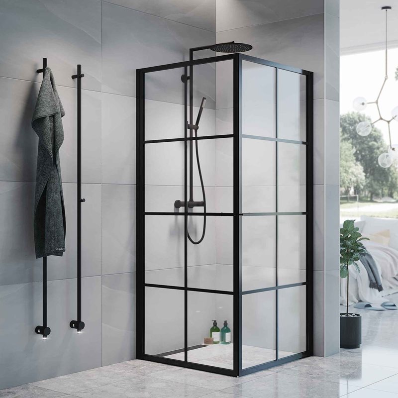 Brusehjørne Macro Design Empire Sprosse Klart Glas