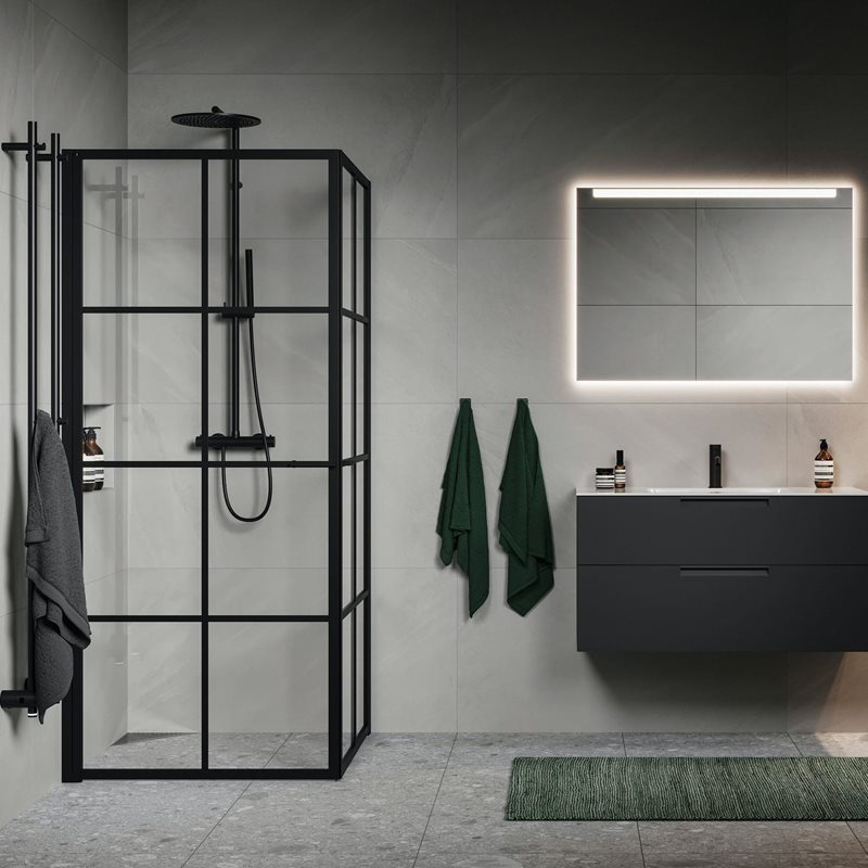 Brusehjørne Macro Design Empire Sprosse Klart Glas