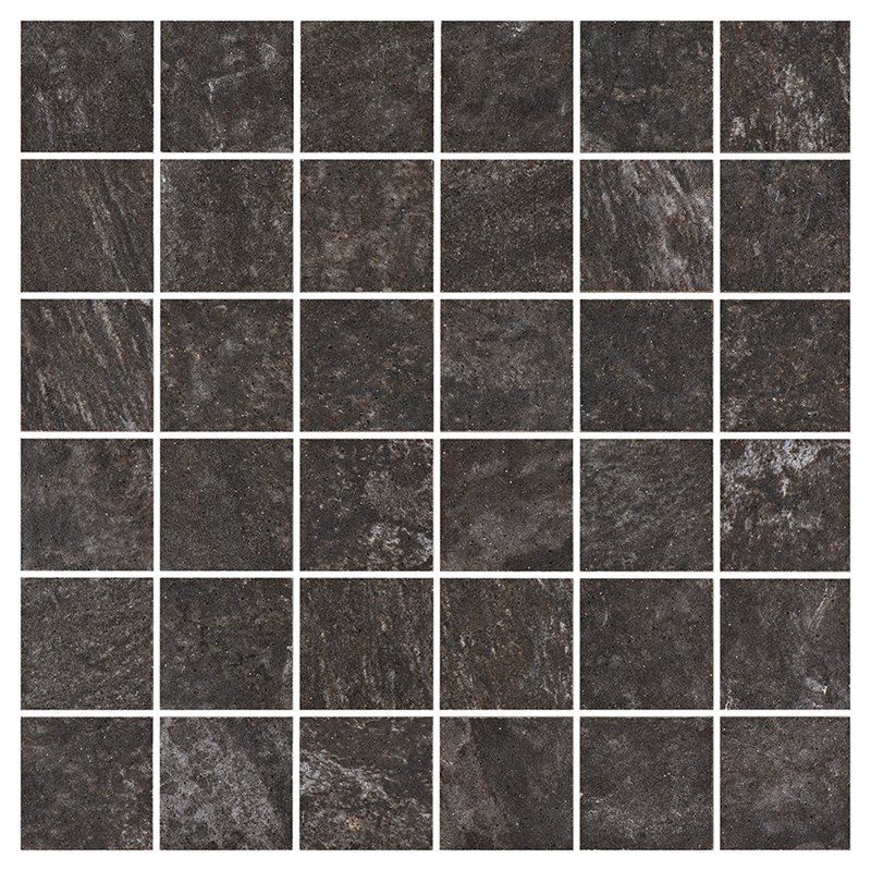 Klinkermosaik Bricmate D0505 Quartzit Black 5x5 cm (30x30 cm)