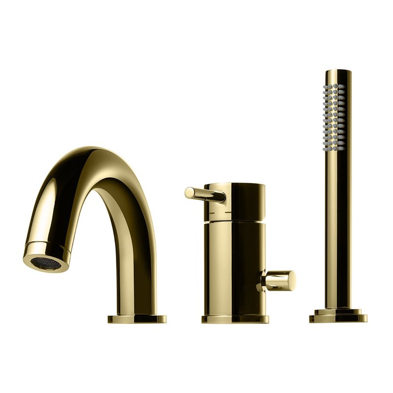 Badekararmatur Tapwell BI047 Kantmontering 3 Hul Honey Gold