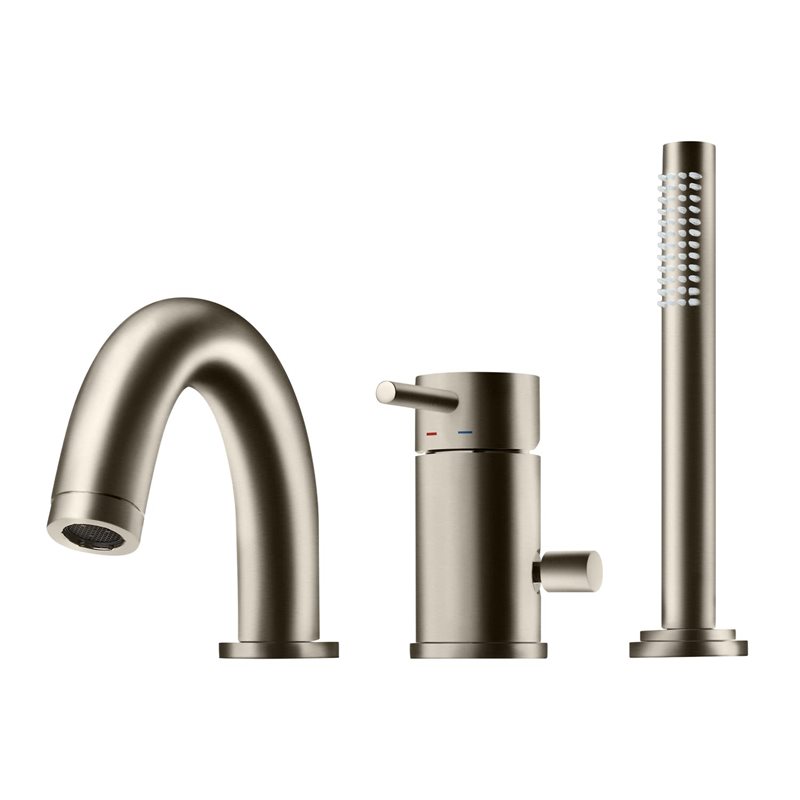 Badekararmatur Tapwell BI047 Kantmontering 3 Hul Brushed Nickel