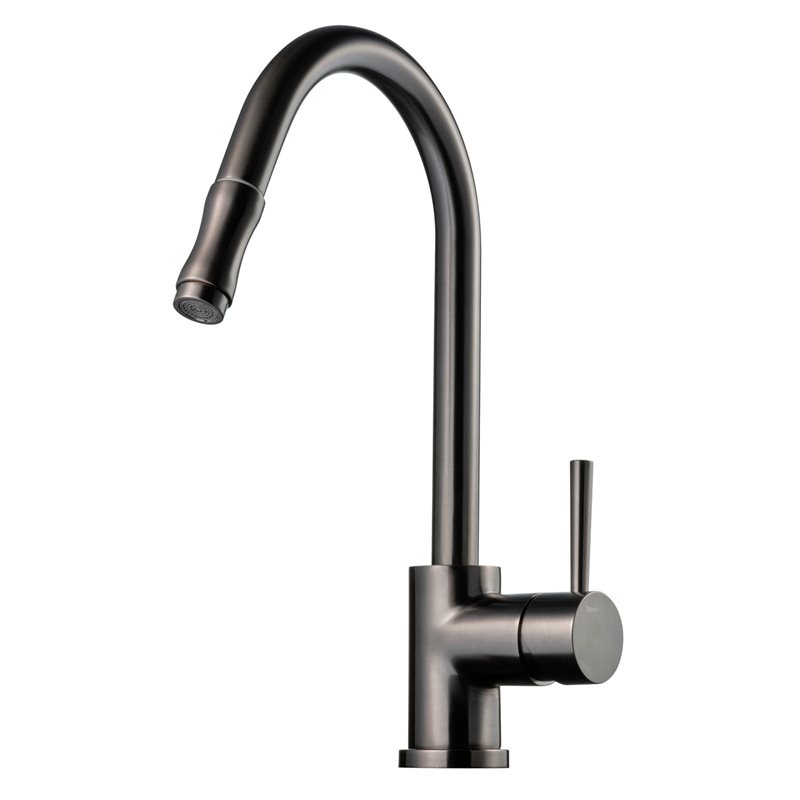 Køkkenarmatur Tapwell EVO185 med Udtrækstud Brushed Black Chrome