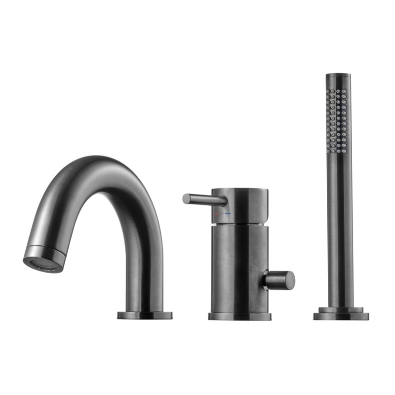 Badekararmatur Tapwell BI047 Kantmontering 3 Hul Brushed  Black Chrome