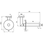 Reservepapirholder Tapwell TA234 Brushed Black Chrome