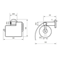 Toiletpapirholder Tapwell TA236 Brushed Black Chrome