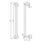 Håndklædestang Tapwell TA212 Messing 600 mm