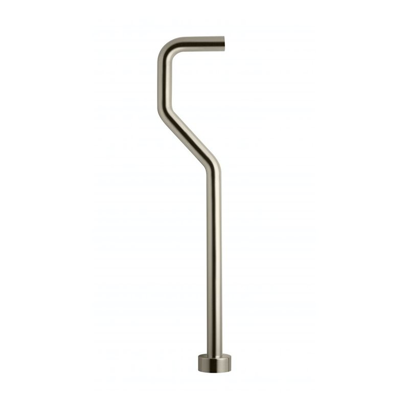 Gulvrør-S Tapwell XA22 til vandlås Brushed Nikkel