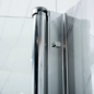 Brusehjørne Bathlife Mitt Aluminium