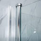 Brusehjørne Bathlife Mitt Aluminium