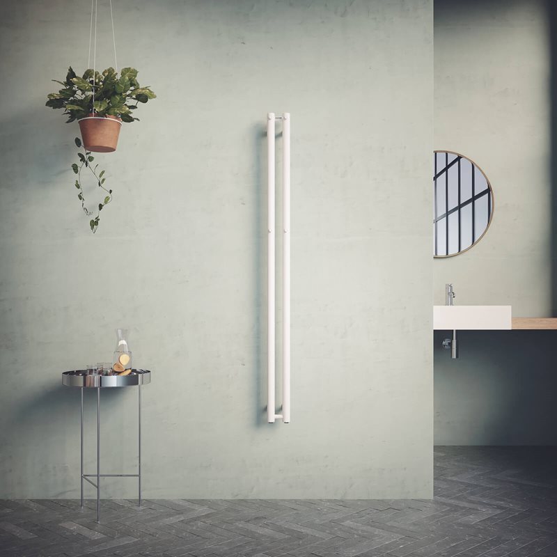 Håndklædetørre Nordhem Rosendal Hvid Vand & EL 120x1500 mm