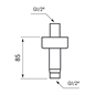 Brusearm Tapwell FL271-085 Lofttilslutning Krom