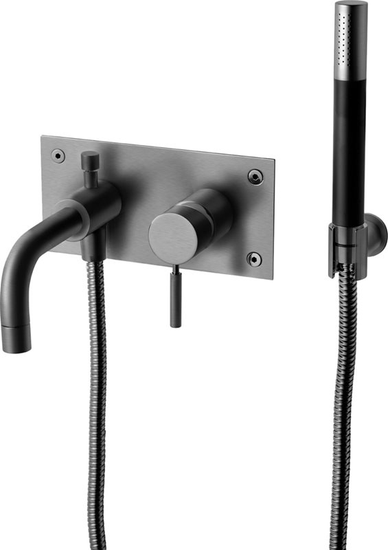 Bruser og Badekararmatur Tapwell BOX026 Indbygning Brushed Black Chrome