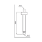 Brusearm Tapwell FL271-300 Loft Brushed Black Chrome