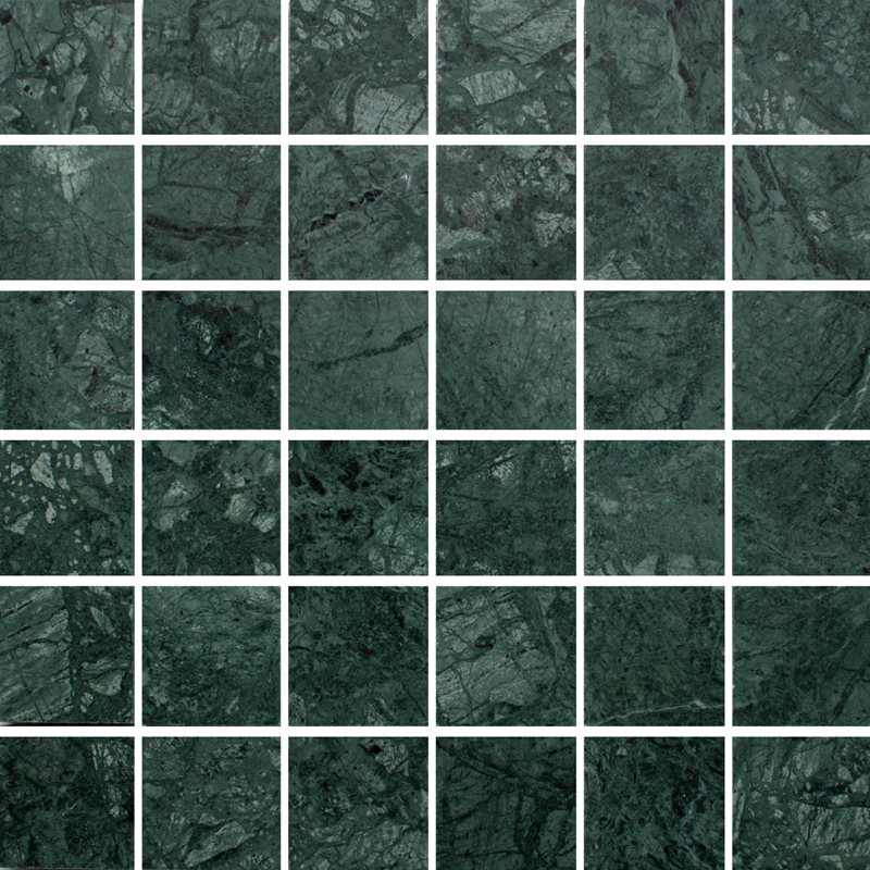 Marmormosaik Arredo Verde Guatemala Honed Mosaic 50x50mm