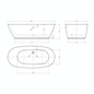 Badekar Bathlife Oval Njuta 1600 Hvid Poleret