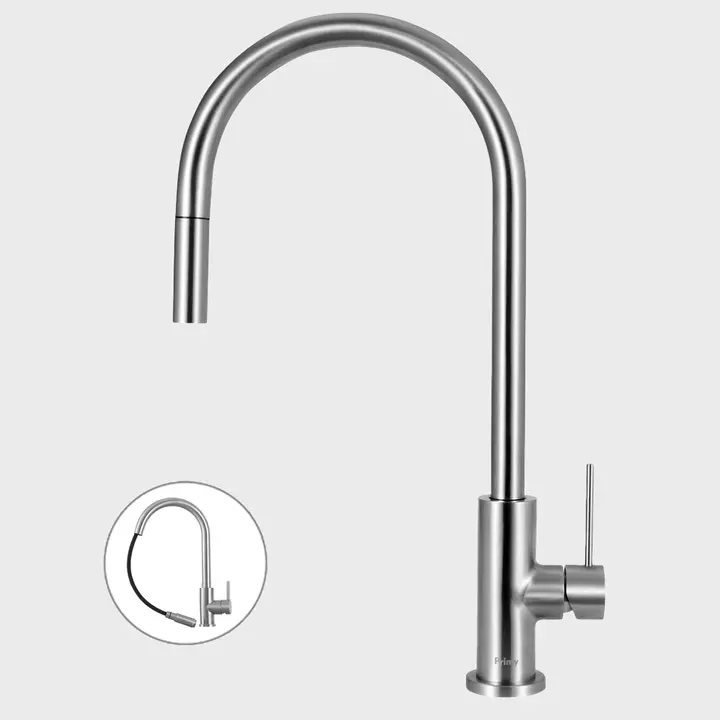 Køkkenarmatur Scandtap Steel Accent Original/Stål med Udtrækstud