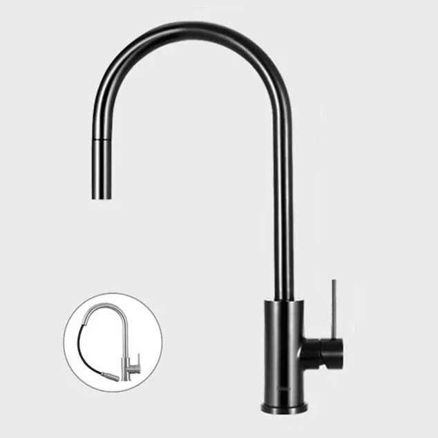 Køkkenarmatur Scandtap Steel Accent Shadow med Udtrækstud