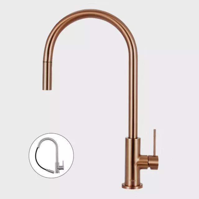 Scandtap Accent køkkenarmatur, udtrækstud, børstet kobber