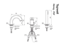 Badekararmatur Tapwell BI047 Kantmontering 3 Hul Krom