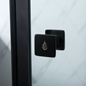 Brusedør Bathlife Profil Rak Klart Glas Sort