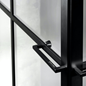 Brusehjørne Macro Design Empire Swing Sprosse Sort Klart Glas