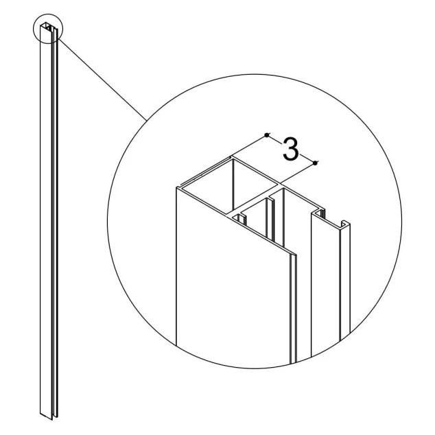 Rørgennemføring Dansani Profil Kit til Match A/B/E 200 cm Satin