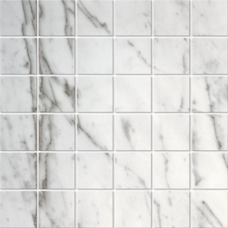 Klinkermosaik Bricmate M0505 Statuario Honed 5x5 cm (30x30cm)