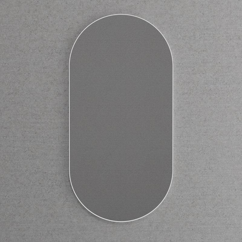 Scandtap Solid M1 badeværelsesspejl, 50x100 cm, mat hvid