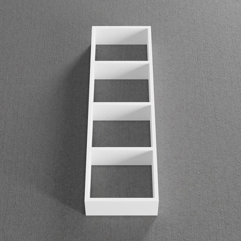 Scandtap Solid D3 skuffeindsats, 9,7x32,6 cm, mat hvid