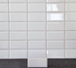 Vægflise Arredo Metro Biselado Facetkant Hvid Blank 10x20 cm