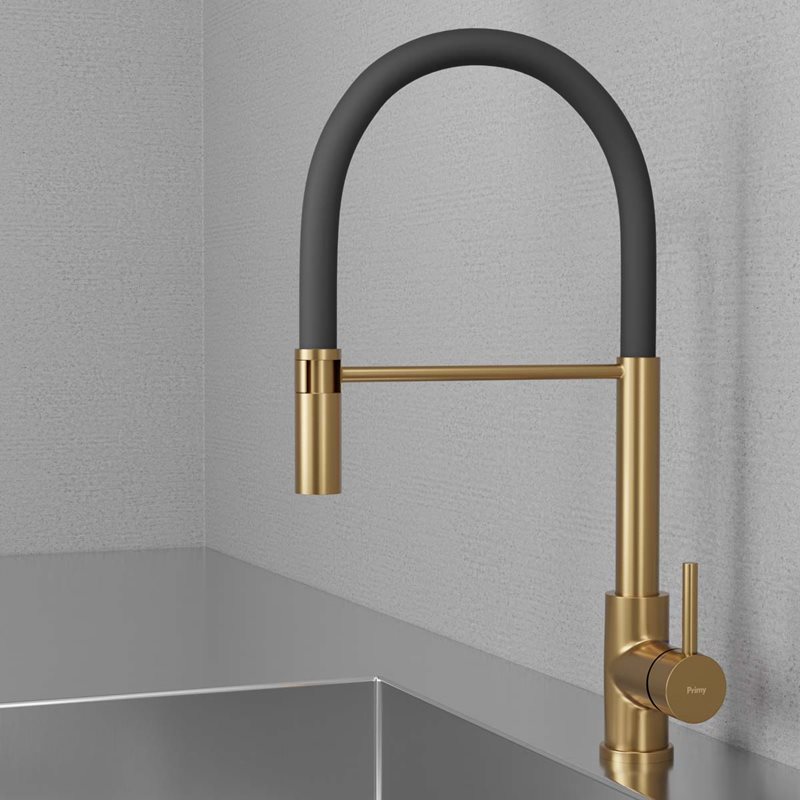 Scandtap Pro køkkenarmatur, udtrækstud, børstet messing