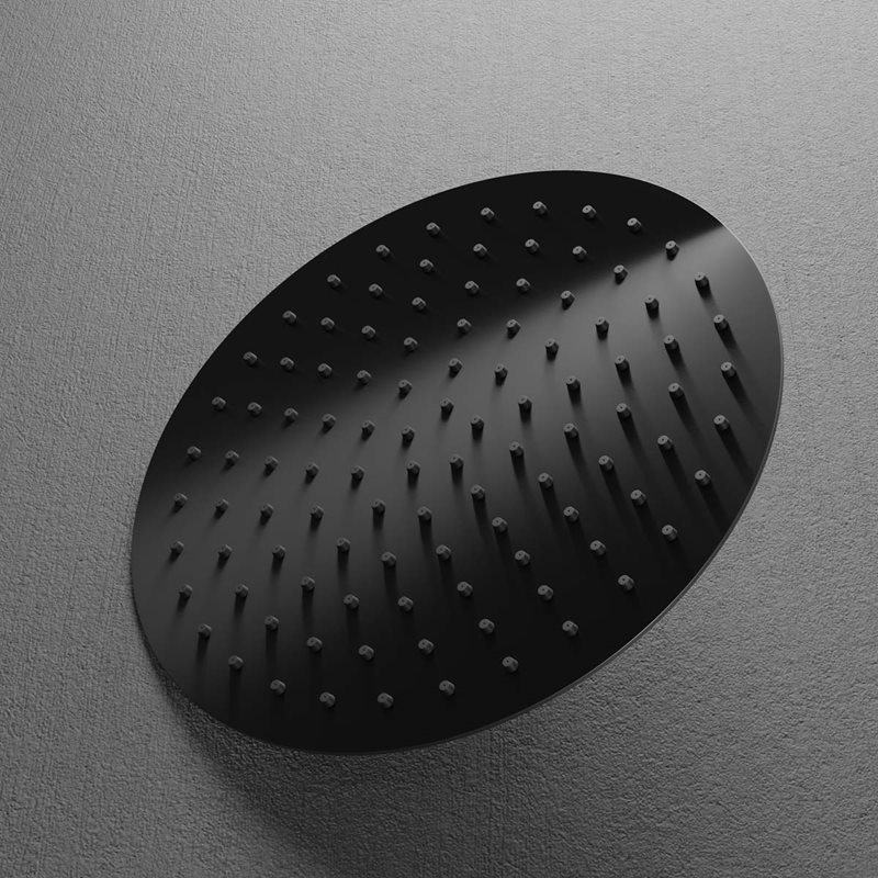 Scandtap Pleasure brusehoved, Ø25 cm, børstet sort krom