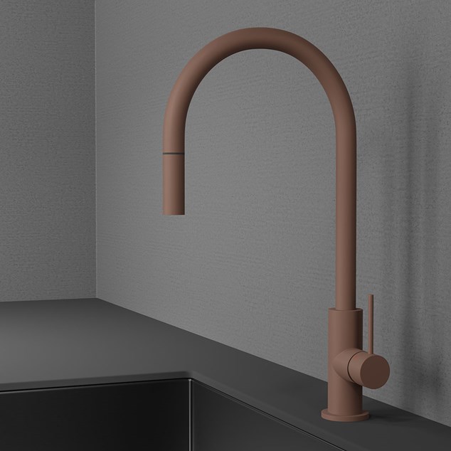 Køkkenarmatur Scandtap Steel Accent Rust med Udtrækstud