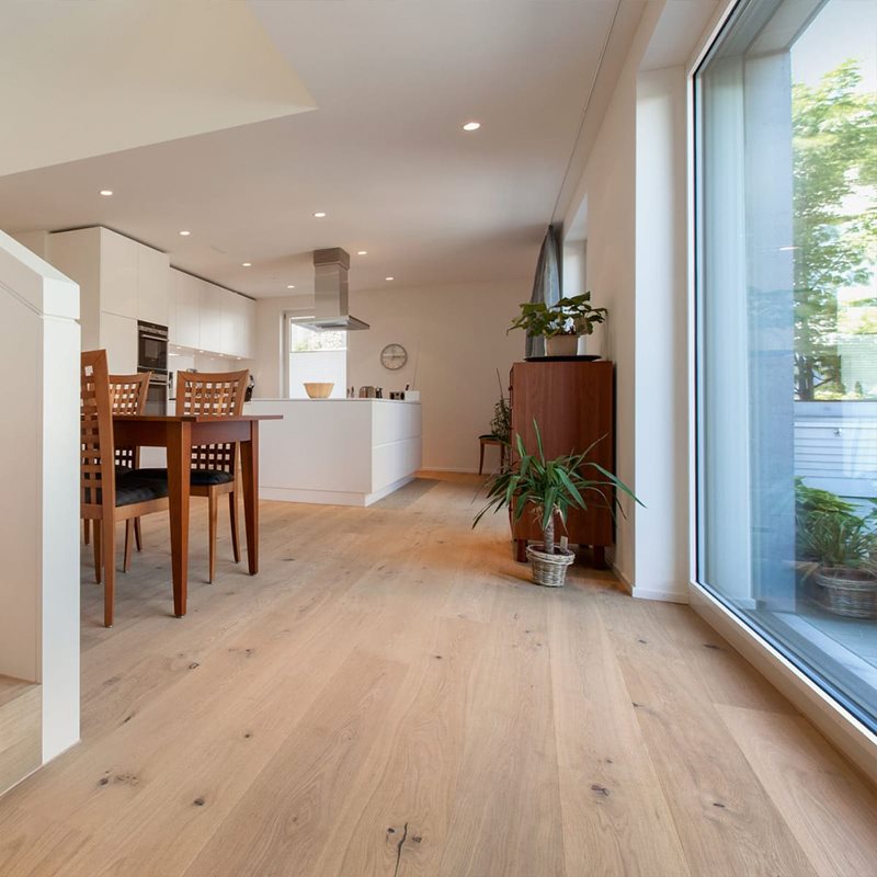 Trægulv Berg & Berg Eg XXL Hjärter Hvid Matlak 1-Stav