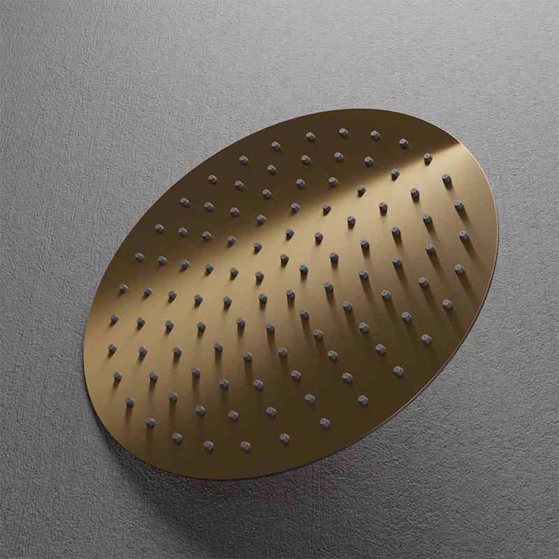 Scandtap Pleasure brusehoved, Ø25 cm, børstet messing