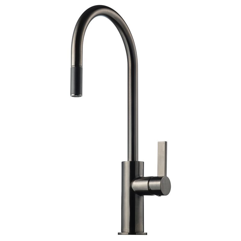 Køkkenarmatur Tapwell Arman ARM185 med udtræk Brushed Black Chrome