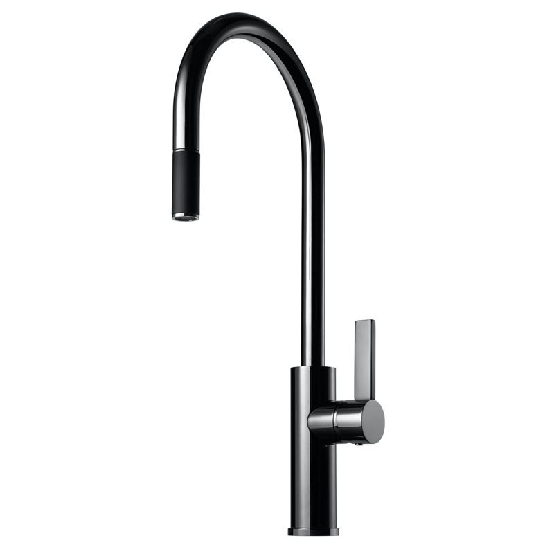 Køkkenarmatur Tapwell ARM185 med Udtræk Black Chrome