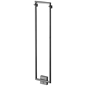 Håndklædetørrer Tapwell TW800-200 Black Chrome
