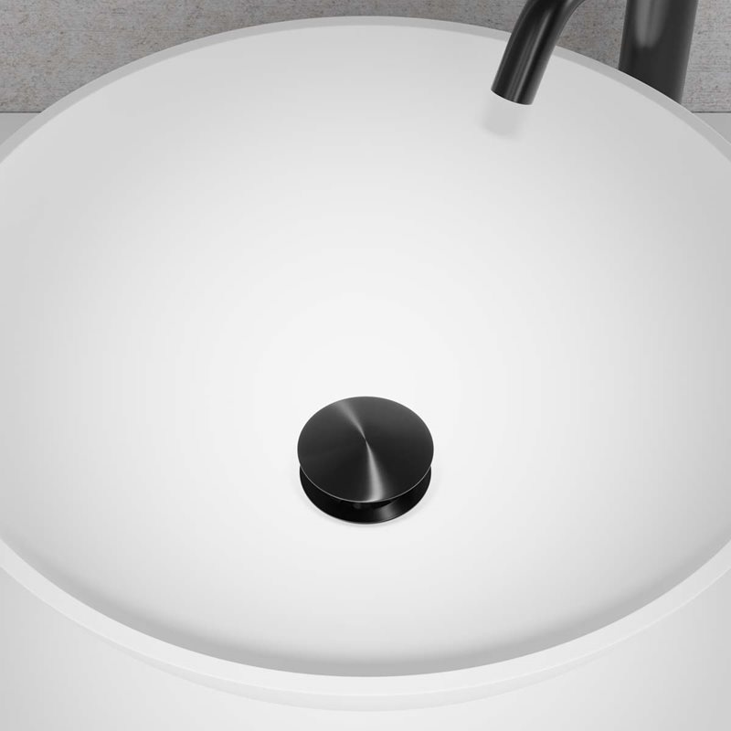 Scandtap universal bundventil, push-open, børstet sort