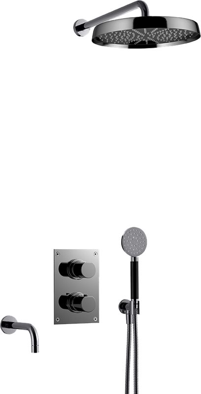 Loftbrusersæt Tapwell ARM7368 ED2 Indbygning Black Chrome