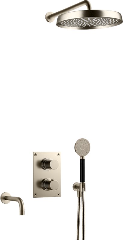 Loftbrusersæt Tapwell ARM7368 ED2 Indbygning Brushed Nickel