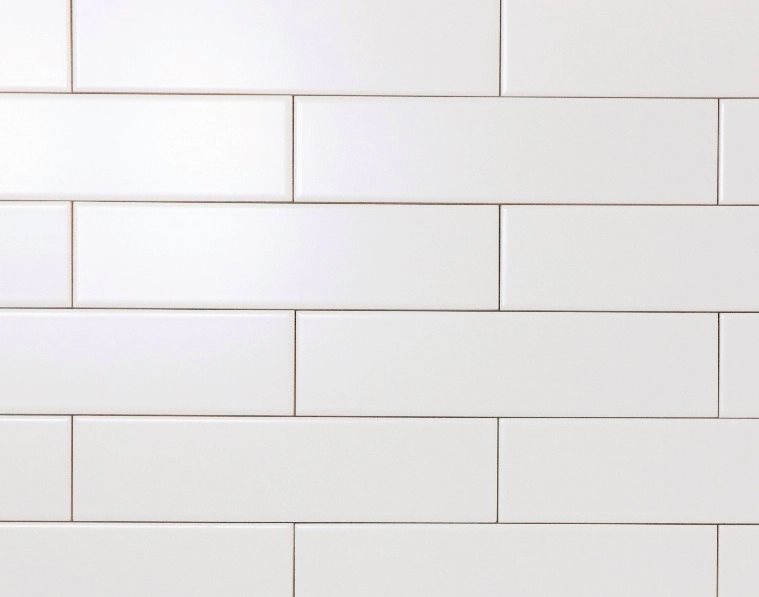 Vægflise Arredo Line Hvid/ret Mat 7,3x60 cm