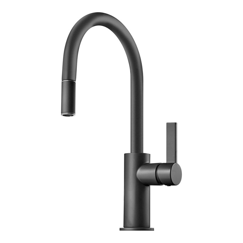 Køkkenarmatur Tapwell ARM375 med Udtrækstud Mat Sort