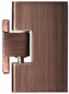 Brusedør Duschbyggarna Swing Design 800 H Klart Glas/Kobber