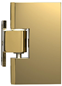 Brusedør Duschbyggarna Swing Design 750 H Klart Glas/Guld
