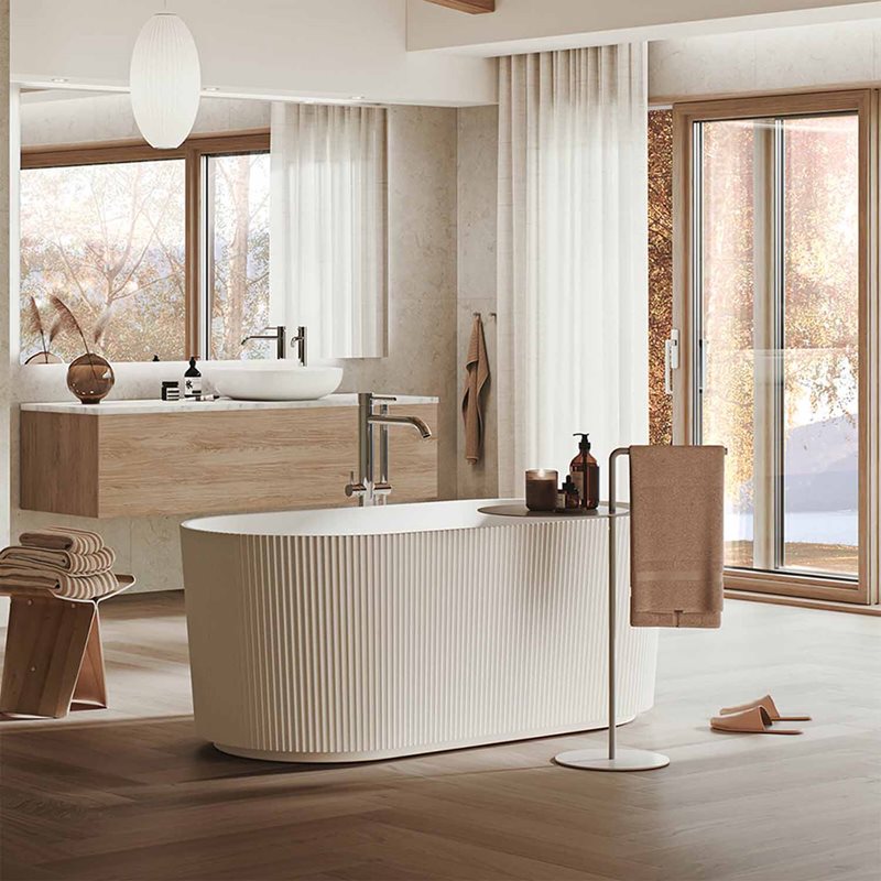 Badekar Nordhem Näset 1700 mm Mat Hvid