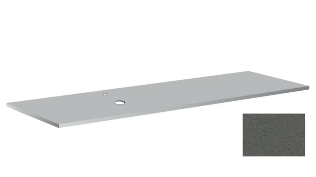 Bordplade Hafa Edge Suede Cemento 1-hul V 1410X462