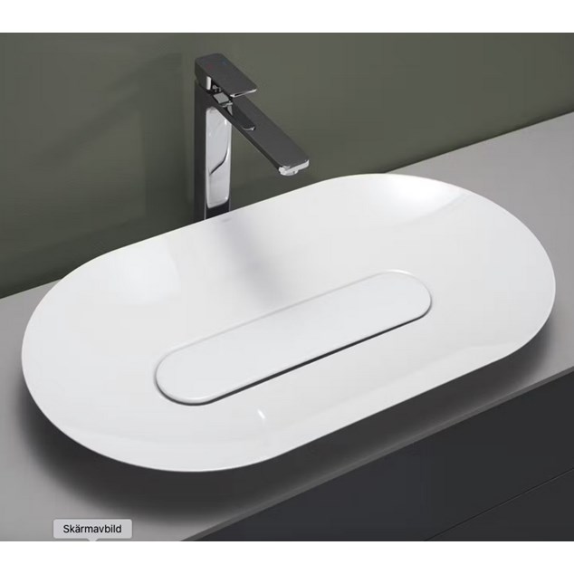 Håndvask Hafa Edge Oval Glaseret Stål