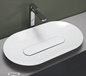 Håndvask Hafa Edge Oval Glaseret Stål