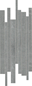 Klinkermosaik Ceramiche Keope Back Grey Stripes leveres på ark 30x60 cm